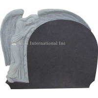 Angel leaning on a oval top upright
