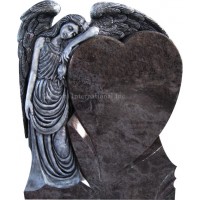 Angel Leaning on a Single Heart in Antic Finish