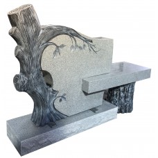Tree Carving Stone Bench